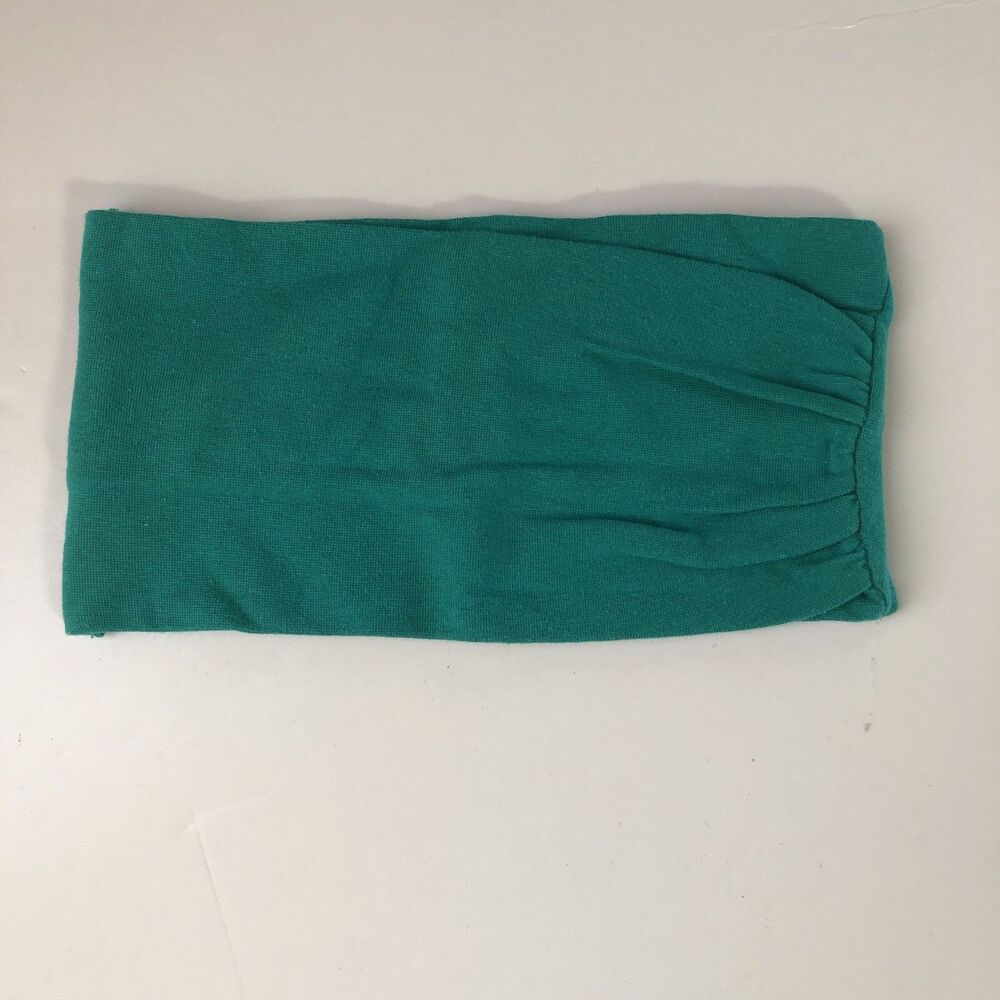 Express Compagnie Internationale Bandeau Teal Green Made In Hong Kong Small NWT